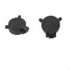 2 Packs 29mm Open Dustproof Cover Flip Lens Cap for Telescope PVC Plastic Black
