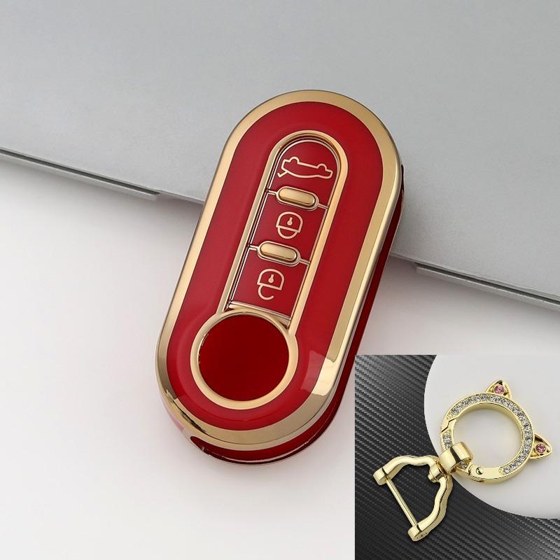 For FIAT 500 Ducato Panda Punto 500L Lancia Musa TPU Key Cover Key Case Shell Fob Protector Key Accessories