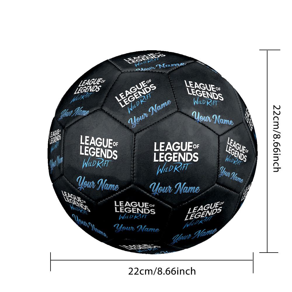 Custom Text Size 5 Soccer Ball, Standard Match Football For OutdoorLeague of Legends