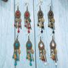 Retro Water Drop Rice Bead Earrings Bohemian Chain Fringed Earrings Personality Temperament With Cheongsam Ear Jewelry
