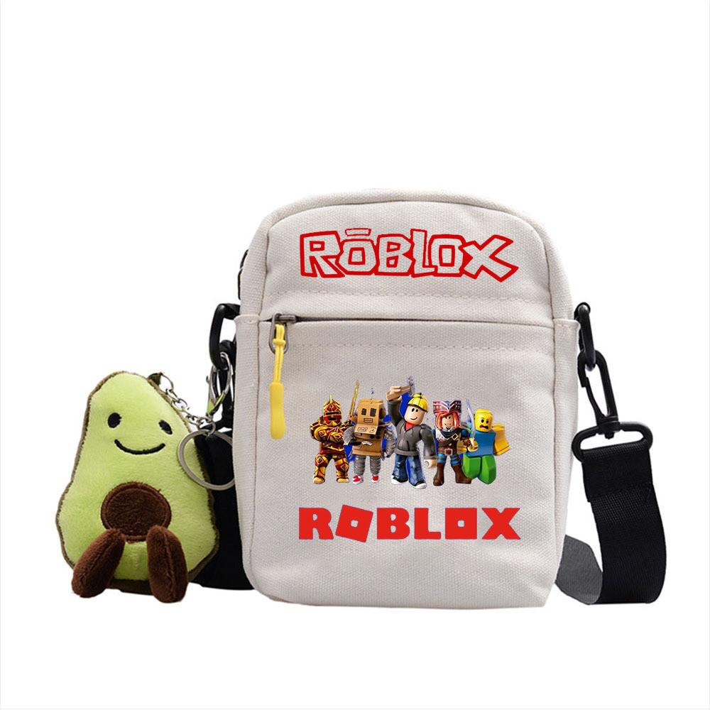 Тканевая сумка через плечо Roblox с принтом персонажа игры и буквой Для повседневных путешествий и школы