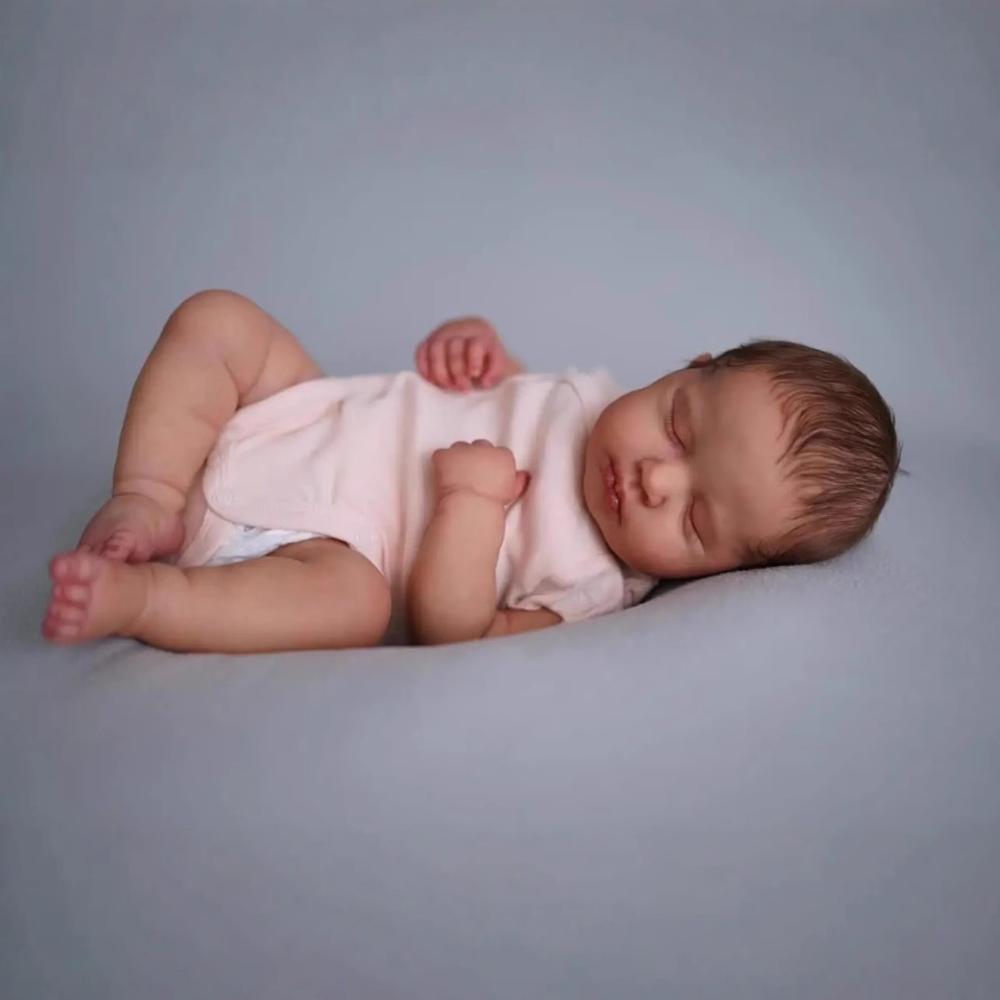 Реалистичные куклы-ребёнки Reborn Baby Dolls, силиконовые, полностью детское тело, LouLou, 19 дюймов, 49 см, водонепроницаемая игрушка для душа, ручная работа, прошитые волосы, куклы-младенцы для детей от 3 лет и старше