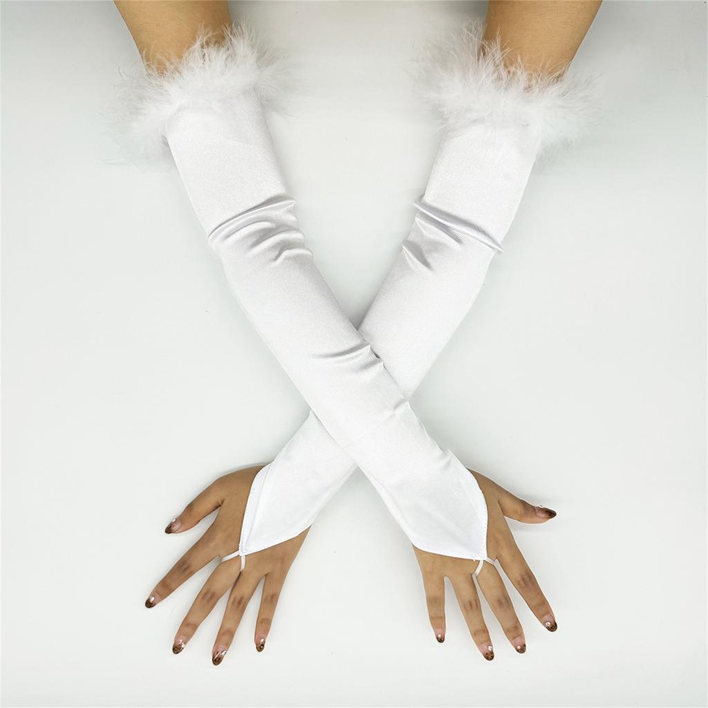Elegant 1920s Party Fingerless Gloves for Women Long Length Arm Sleeves for Various Occasion Teaparty Dressingup Armwear