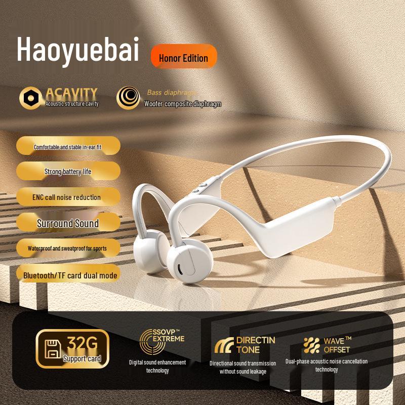 Беспроводные наушники X1pro с костной проводимостью и MP3, заушная конструкция, долгий срок службы батареи, глубокий бас, идеально подходят для бега и спорта.