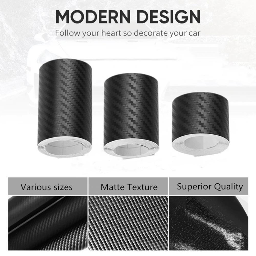 3D наклейка из углеродного волокна для автомобиля, защитная лента для самостоятельного изготовления, авто на порог, боковое зеркало, лента против царапин, водонепроницаемая защитная пленка