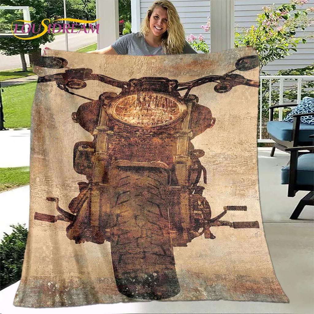 Мягкое плюшевое одеяло с черепом в стиле ретро, фланелевое одеяло для гостиной, спальни, кровати, дивана, чехол для пикника