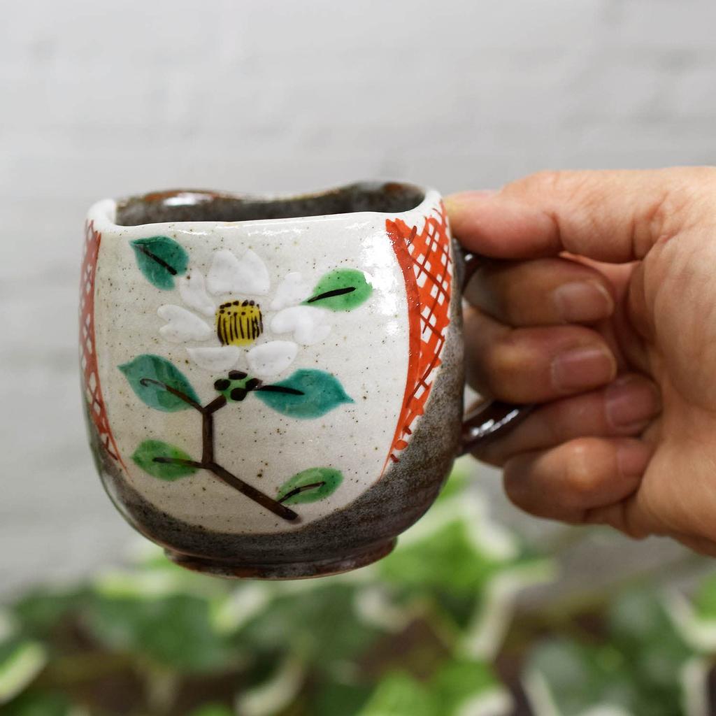 Waza no Kura Стильный набор пар кружек Kutani Ware Komon Tsubaki Pottery Столовая посуда бренда класса люкс Сделано в Японии