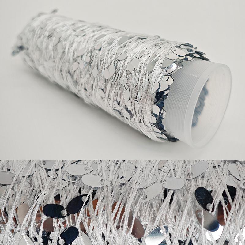 1 Roll/100g Beaded Designs with Large Sequins Bags Crafting Thread Sewing Crochet Yarn Hand Knitting Multiple Options Available