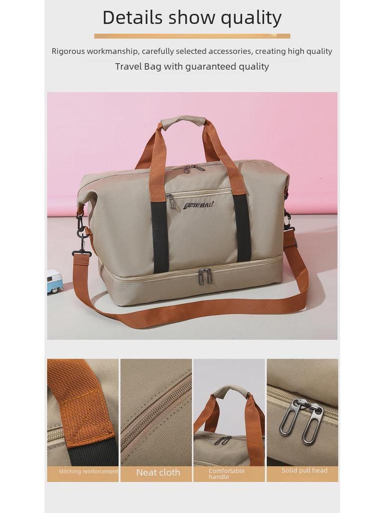 Дорожная сумка большой вместимости с отделением для сухого/мокрого белья и отделением для обуви - Oxford Canvas, портативная сумка для фитнеса