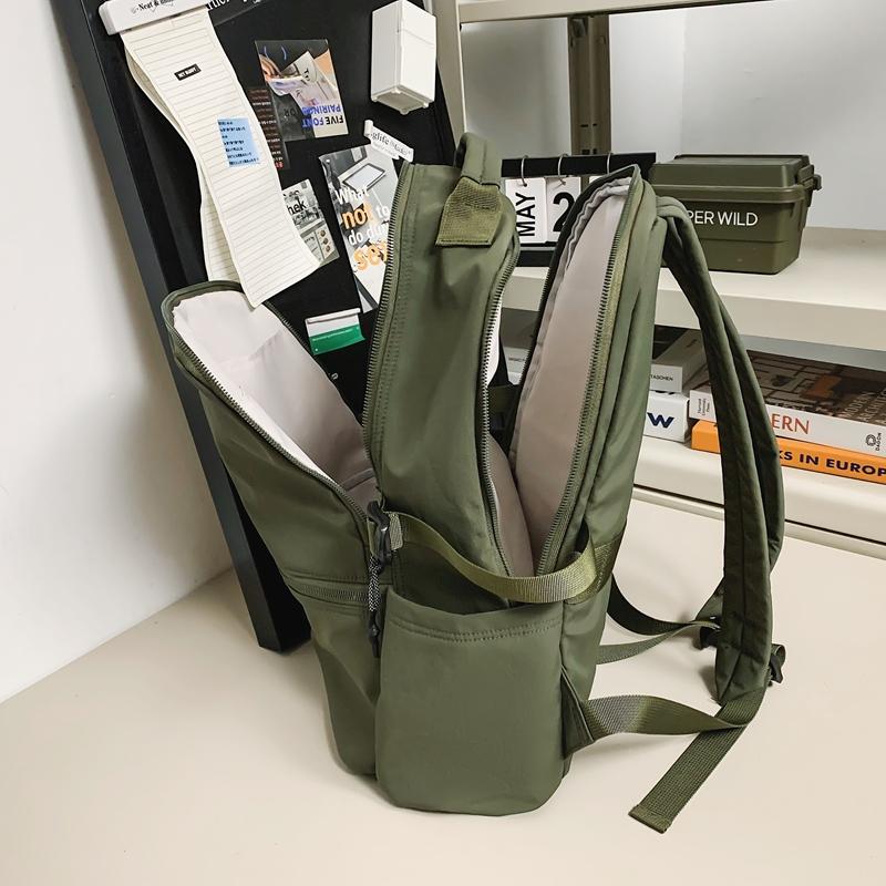Женский однотонный рюкзак, мужская сумка для компьютера большой емкости, легкий рюкзак, школьная сумка для школьников