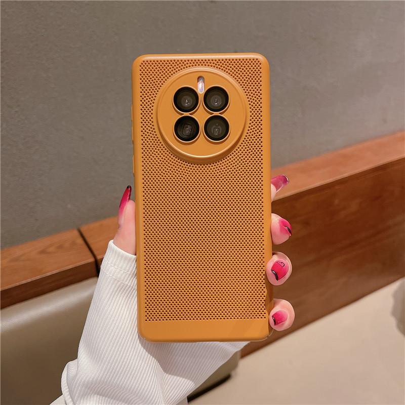 Чехол с полным покрытием, рассеивающий тепло, с пленкой для объектива для Huawei Mate 60 50 50E 30 Pro Plus, дышащая охлаждающая сетка, жесткий корпус из ПК