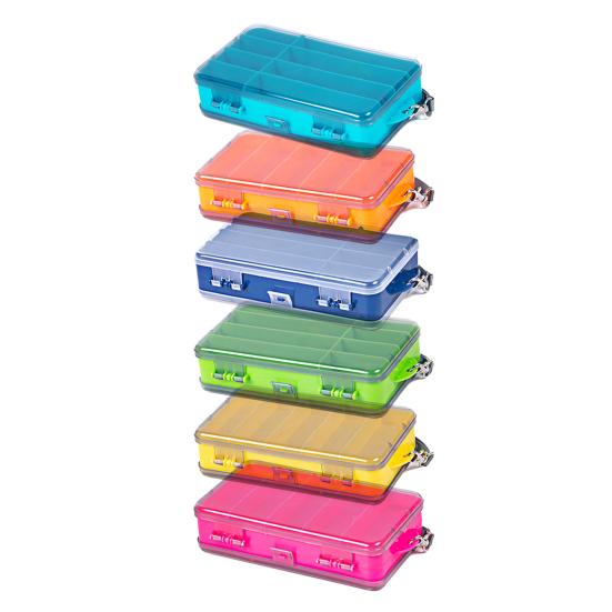 Двусторонняя коробка для приманок большой вместимости, легкая, из АБС-пластика, с отсеками, для рыбалки