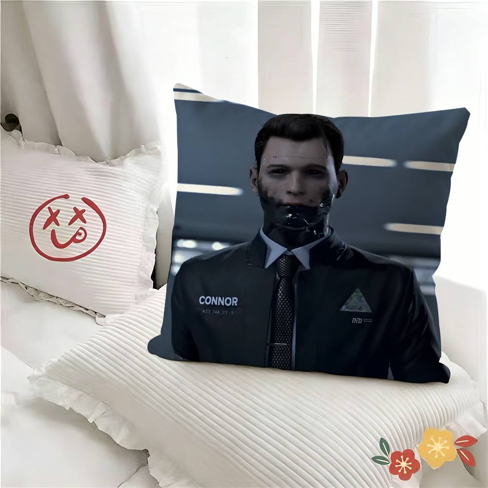 pc Game DDetroit Become Human Pillow Case Fashion Square Pillowcase Bedroom Sofa Room Ins Decoration Leisure