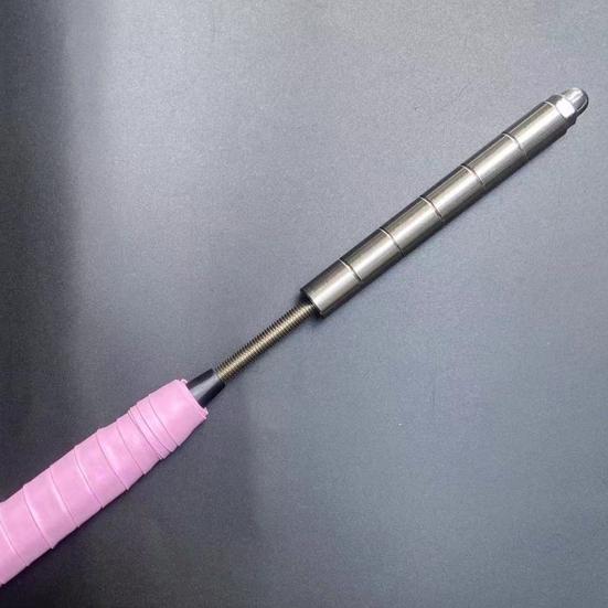 Тренировочное устройство для бадминтонной ракетки с противоскользящей ручкой, реалистичный дизайн, конструкция из нержавеющей стали для бадминтона