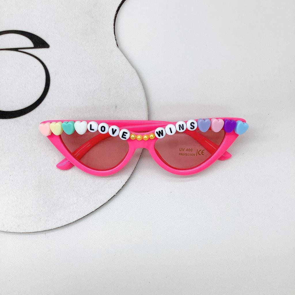 Детские солнцезащитные очки Cat'S Eye Love, модные солнцезащитные очки с защитой от ультрафиолета, солнцезащитные очки для мальчиков и девочек, солнцезащитные очки Tide