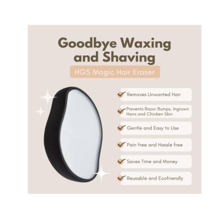 Gomme à Cheveux En Cristal, Pierre épilatoire Indolore En Cristal Magique, Outil D'épilation En Verre épilation Physique, (Blue)