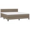 Maison Exclusive - Sommier à lattes de lit avec matelas LED Taupe 180x200 cm Tissu