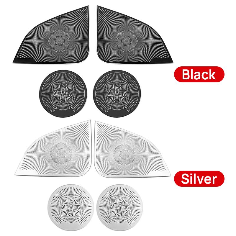Для модели Tesla 3 Y 2022 2023 2024 нержавеющая сталь дверь автомобиля аудио динамик крышка громкоговоритель твитер отделка чехол