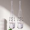 Macrame Plant Hanger Boho Hanging Planter Holder Cotton Rope Flower Pot Hanger for Home Patio Garden Decor