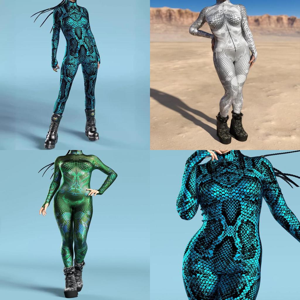 Halloween Adult Cosplay Jumpsuit With 3d Digital Print For Costume Party And Role Play