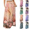 Женское струящееся платье макси, обычная повседневная летняя юбка в стиле бохо