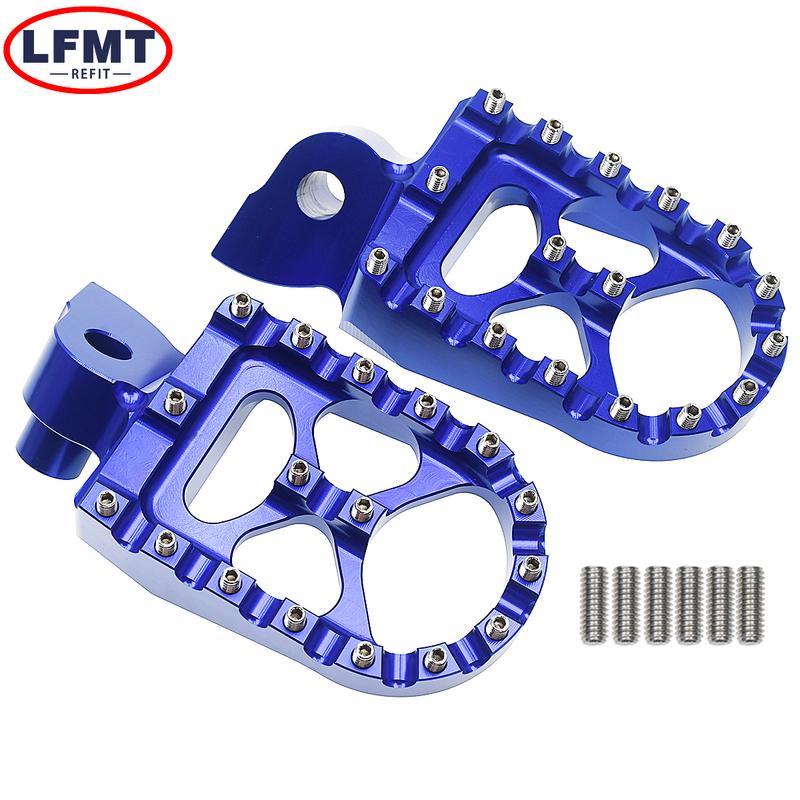 Motorcycle CNC Foot Pegs Rests Pedals Footpegs For Yamaha YZ65 85 YZ125 YZ250 YZ250F YZ450F YZ125X 250X WR250F WR450F 2001-2023
