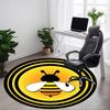 1pc Bee Print Chair Carpet for Office - Indoor Non-Slip Washable Polyester Fiber Carpet, Soft Comfortable Mat For Office yy250928051