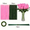 161 Pcs DIY Tulip Bouquet Making Kit Fuzzy Sticks Crafting Materials Bendable Wire Bulk for Art Classroom Valentine'S Day Mothers Day Gift
