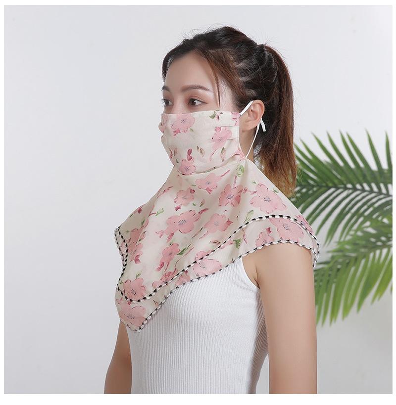Summer Sunscreen Mask and Scarf UV Protection Sun Protection Neck Mask Summer Riding Scarves Veil Ch