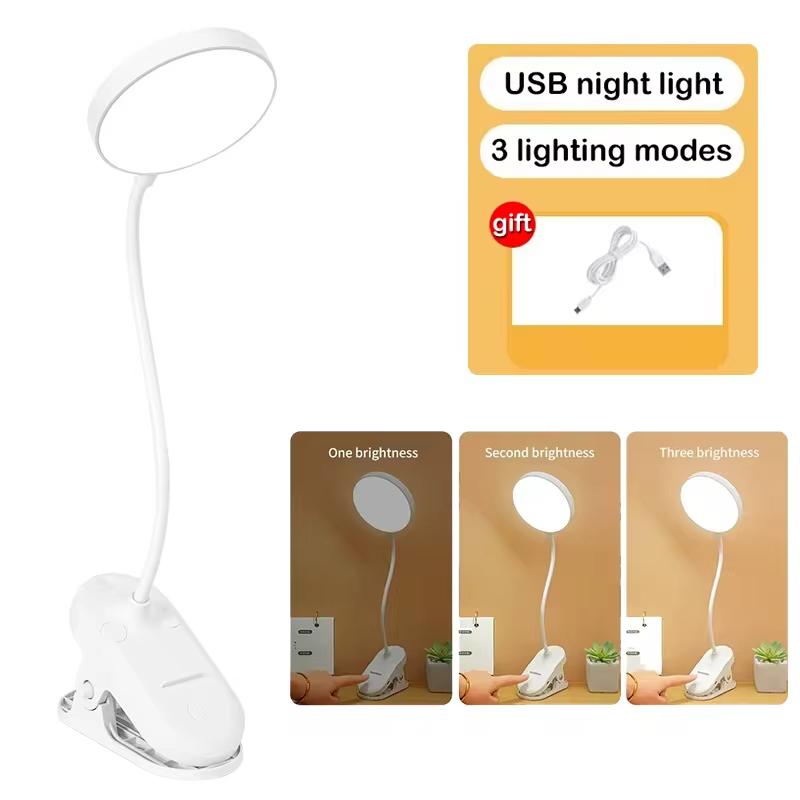 Xiaomi USB Plug-in Table Lamp DC5V Desk Lamp With Clip Bed Reading Book Night Light LED Desk Lamps 3 Modes Dimming Eye Protection