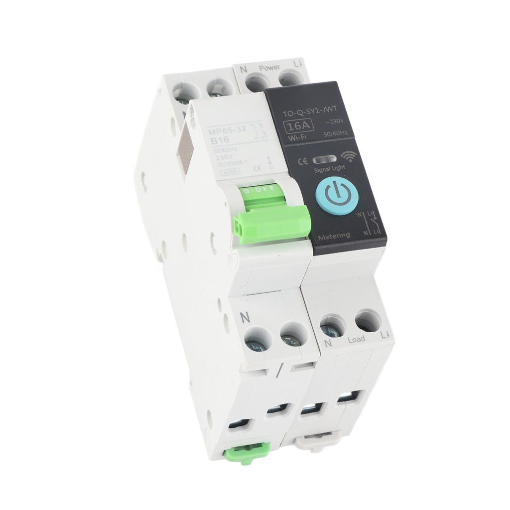 1P+N интеллектуальный WiFi-автоматический выключатель с измерением мощности 6KA, автоматический выключатель с дистанционным управлением 1
