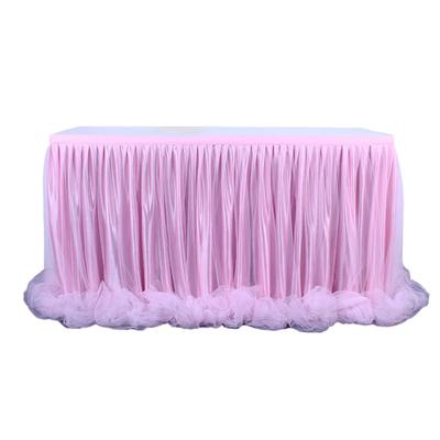 Юбка для стола Tutu Mesh Чехол для стола Роскошный, простой в установке Домашний декор День благодарения Новый год Казино Банкет