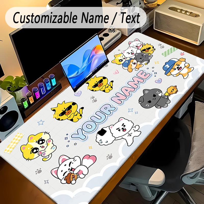 Large Mouse PadENHYPEN Custom Name Text Personalized Desk Mat Non Slip Gaming Pad