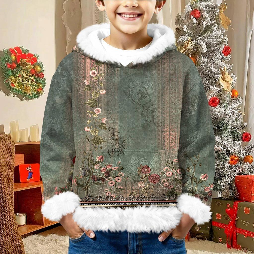 Children's Sweatshirt Girls Boys Long Sleeve Lightweight Casual Hoodie Loose Comfortable Sweatshirt