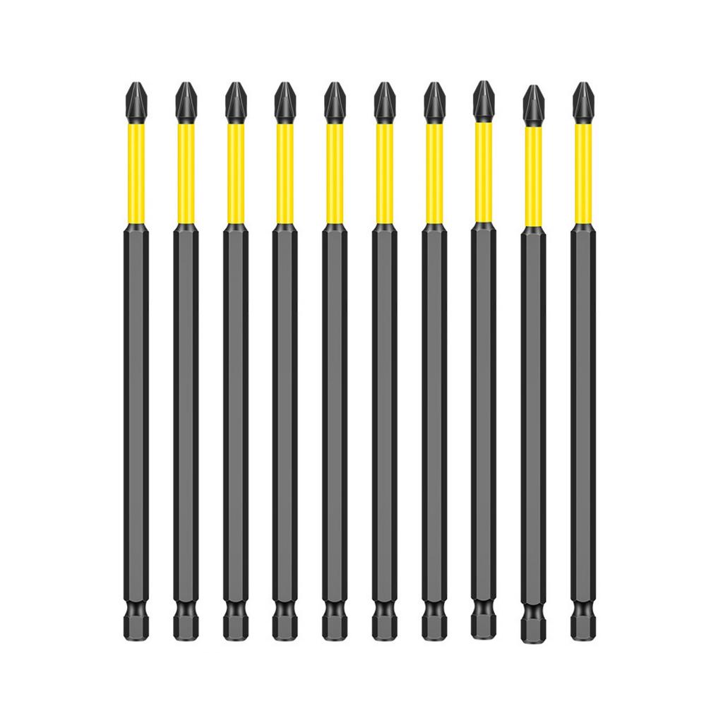 10Pcs Screwdriver Bit Hexagonal Shank Electric Drill Bit Set Screw Drill Head Power Tool Drill Attachment Part