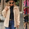 Women's Sherpa Fleece Jackets Fuzzy Warm Winter Jackets Zipper Up Teddy Coat Long Sleeve Outwear with Pockets Solid Color Faux Fur Jackets for Women