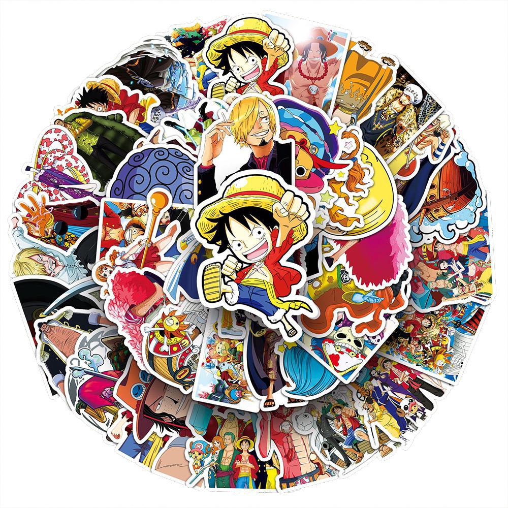 10/30/50 шт. Аниме ONE PIECE Наклейки Классические Водонепроницаемые Декали Граффити DIY Гитара Багаж Скрапбукинг Крутые Наклейки с Мультяшным Луффи