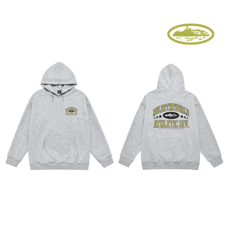 CORT Alcatraz Distressed Hoodie Men Streetwear Loose Fit Couple Sweatshirt Winter