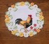 Круглая вышивка с курицей, настольная салфетка, подкладка, ткань, вырезка, подставка под блюдо, чайная подставка, плейсмат, кофейная салфетка, изоляционная подкладка, пасторальная вышивка, ткань, декор для вечеринки