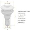 White Injection Molded Polypropylene Thru Hull Fitting Hose Coupling  Boat Drainage