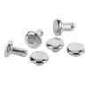 500 Sets Double Cap Rivet 5x5mm Stainless Steel Rivet Stud Kit for Leather Craft Clothing