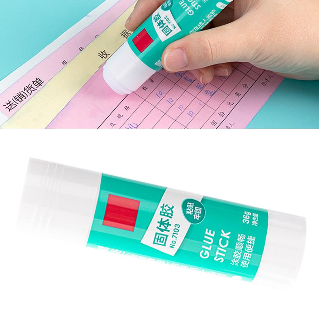 Solid Glue Stick Multipurpose High Viscosity Moisturizing Glue Stick for Office Supplies Student Crafts 1.3oz White