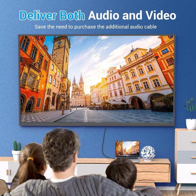 Кабель Vention Mini DisplayPort-HDMI 4K HD Thunderbolt 2 HDMI-кабель-конвертер для телевизора MacBook Air 13 iMac Mini DP-кабель HDMI