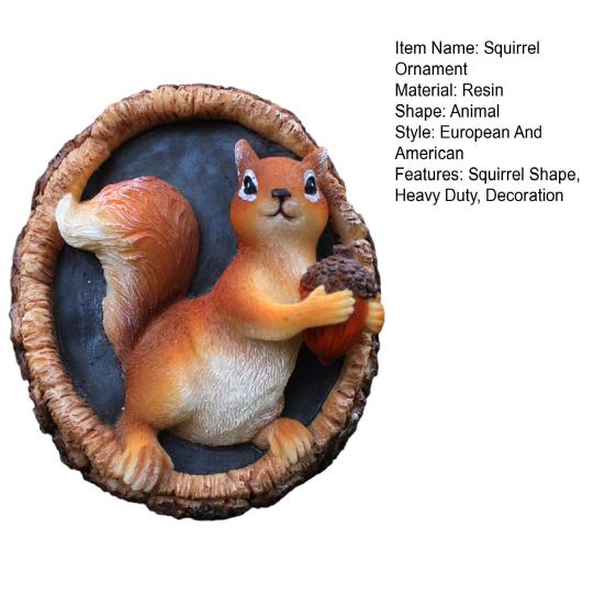 Фигурка белки из смолы, морда дерева, устойчивая к погодным условиям, для использования на открытом воздухе, во дворе, в саду, морда дерева, обнимающая животное