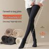 Очень длинные черные махровые носки выше бедра с наколенниками - Нескользящие носки выше колена для женщин - Идеально подходят для осени и зимы с высокими сапогами.