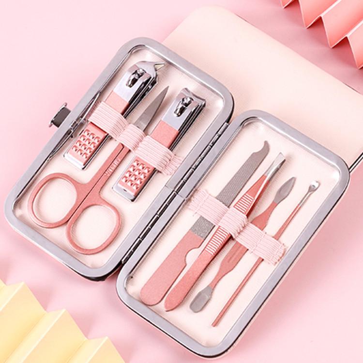 7 шт./комплект Кусачки для ногтей Rose Gold, Инструмент для красоты, Маникюра, Педикюра, Ножницы для ногтей