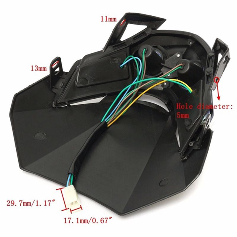 Универсальный мотоцикл Street Fighter Dirt Bike фара обтекатель фонарь черный