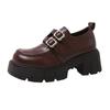 British Style Loafers Women's 2025 Autumn New Thick Heel Platform Retro Fashion Small Mary Jane Small Leather Shoes