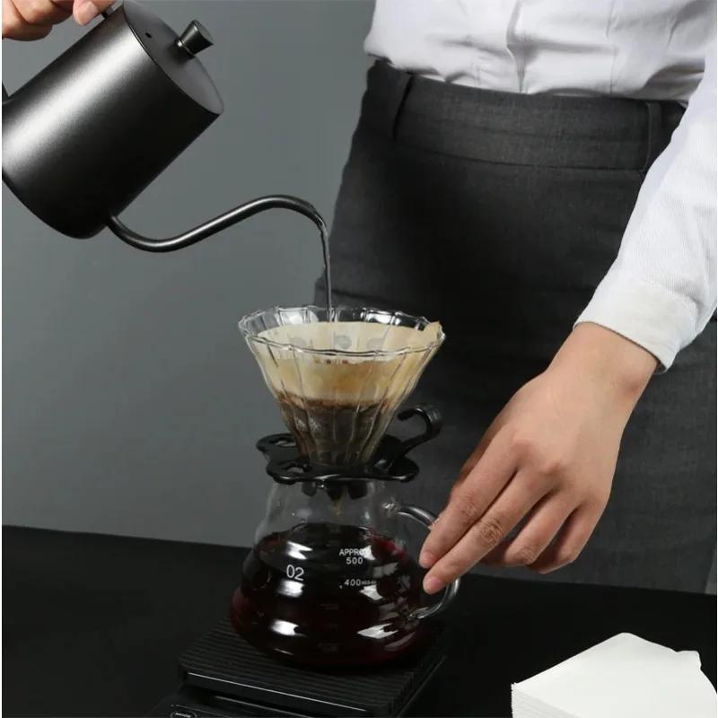 10-100 PCS Coffee Filter Paper V-Shaped Wood Pulp Cone Filter Pour Over 2-4 Cups Natural Drip Coffee Paper Filters Accessories