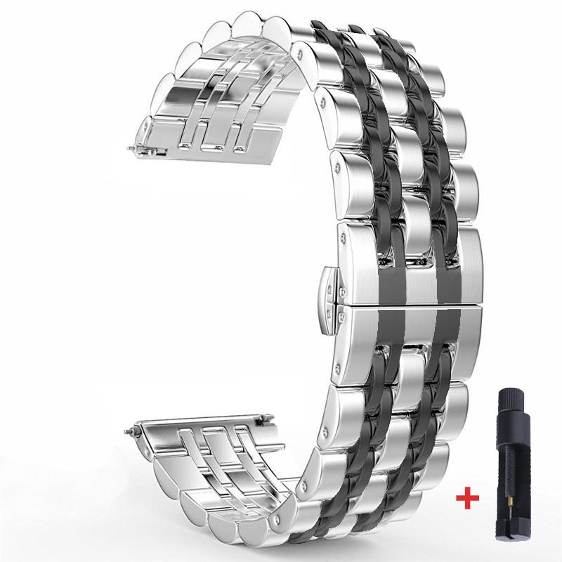 22 мм 20 мм ремешок для Samsung Galaxy Watch 3 41 45 мм 46 мм 42 мм Gear S3 стальной ремешок Active2 40 44 мм металлическая петля для Amazfit BIP 2 GTR